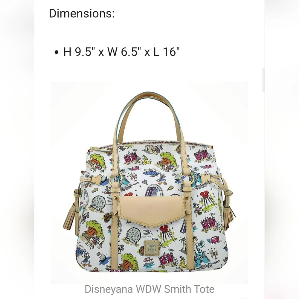 NWT *Rare* Retired Disneyana Walt Disney World Smith Tote